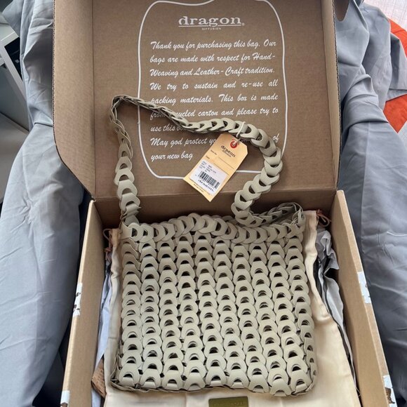 Dragon Diffusion, Leather Link Tote Bag, Pearl - Picture 4 of 9